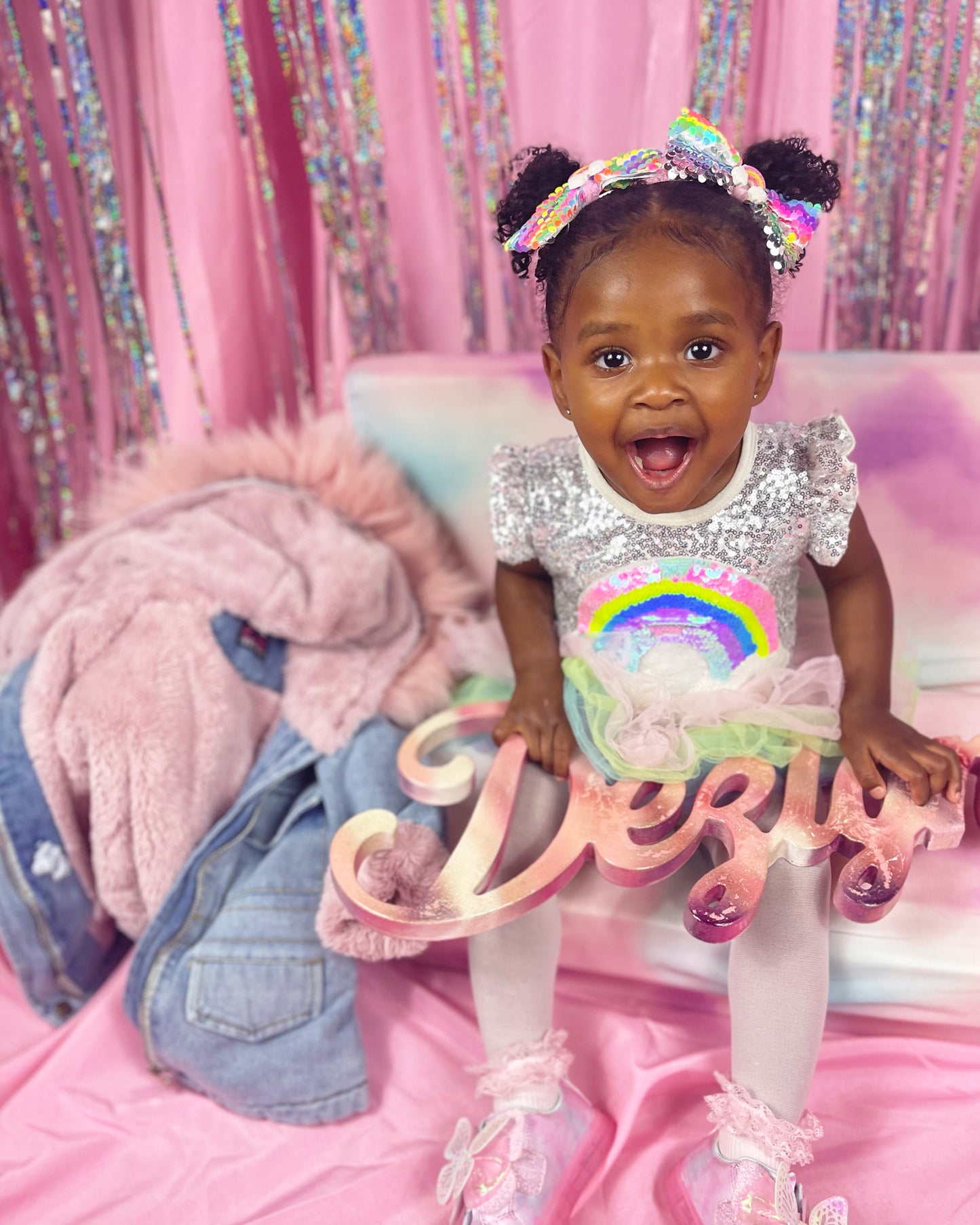 RAINBOW SEQUIN ONESIE