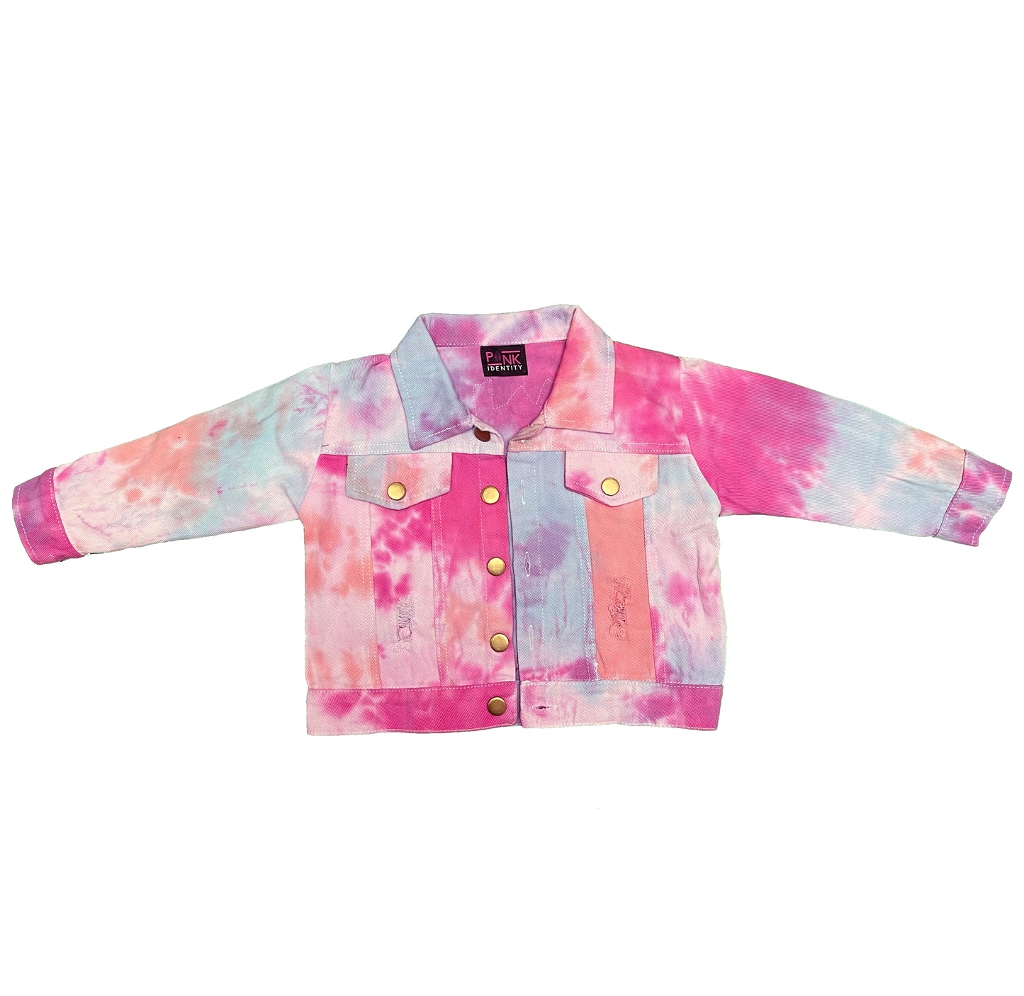 SEQUIN ICE CREAM PATCH TIE DYE JACKET