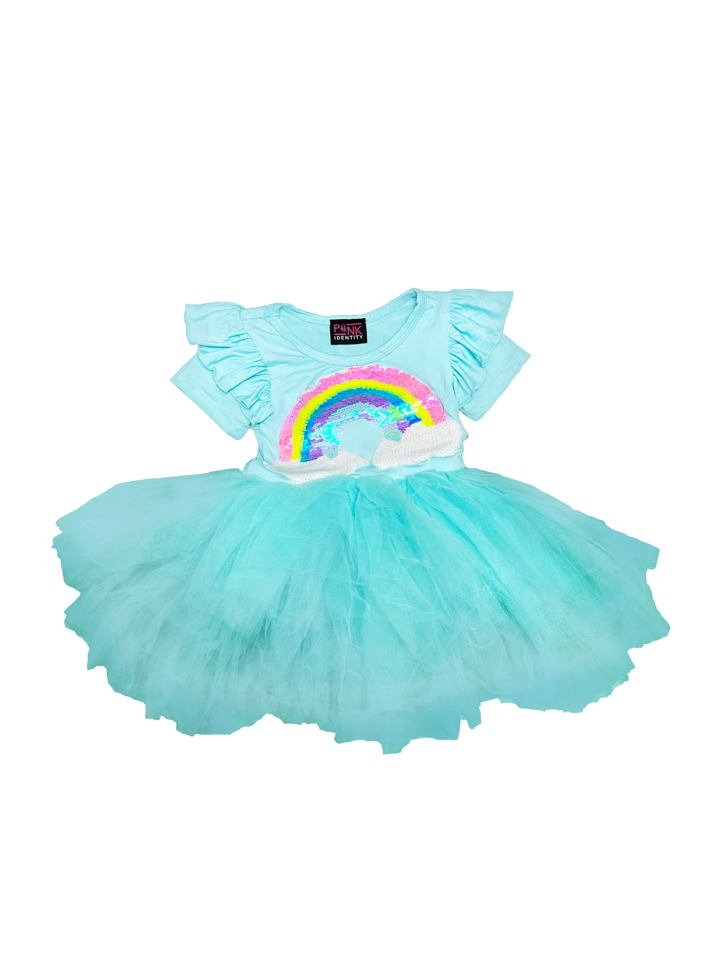 RAINBOW SEQUIN PATCH TUTU DRESS