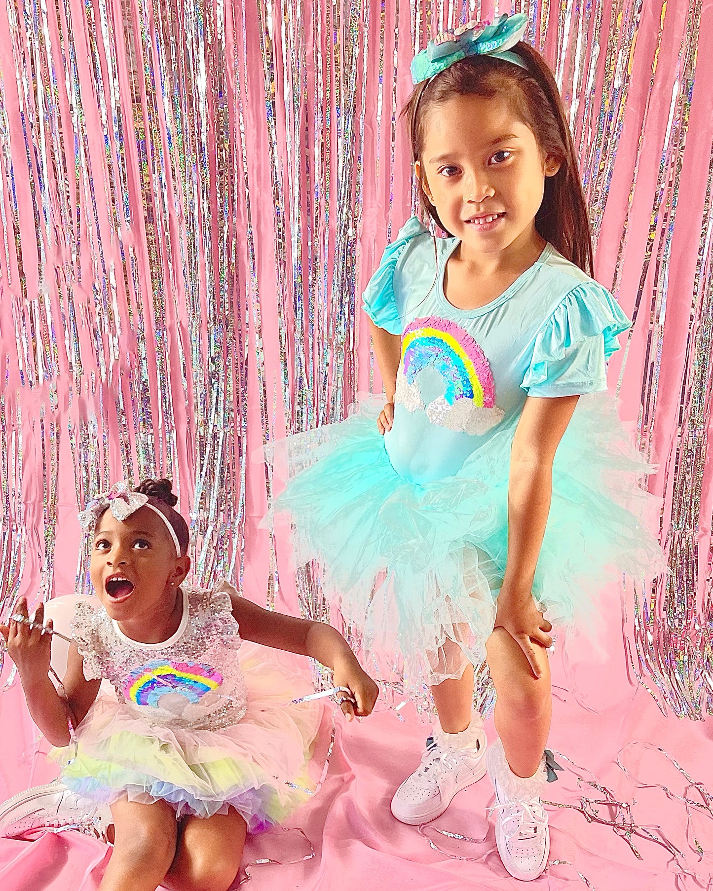 RAINBOW SEQUIN PATCH TUTU DRESS